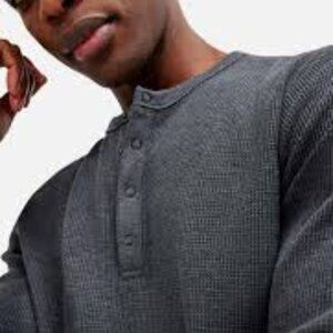 NWT:  Rhone Henley Waffle Knit Long Sleeve Shirt